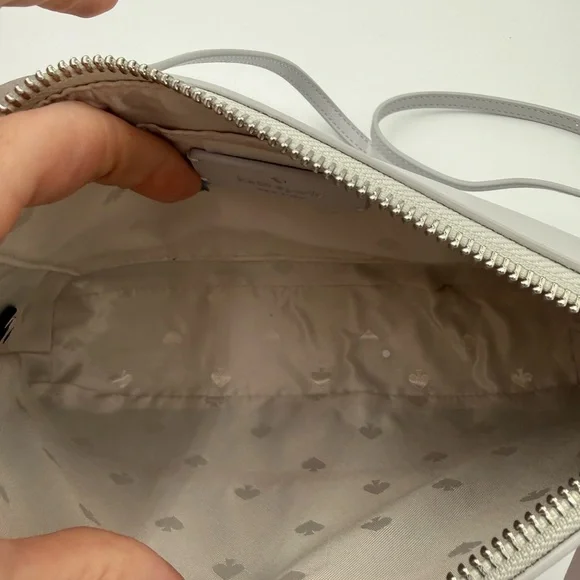 kate spade Light Gray Crossbody with Silver Glitter Base - Picture 6 of 11